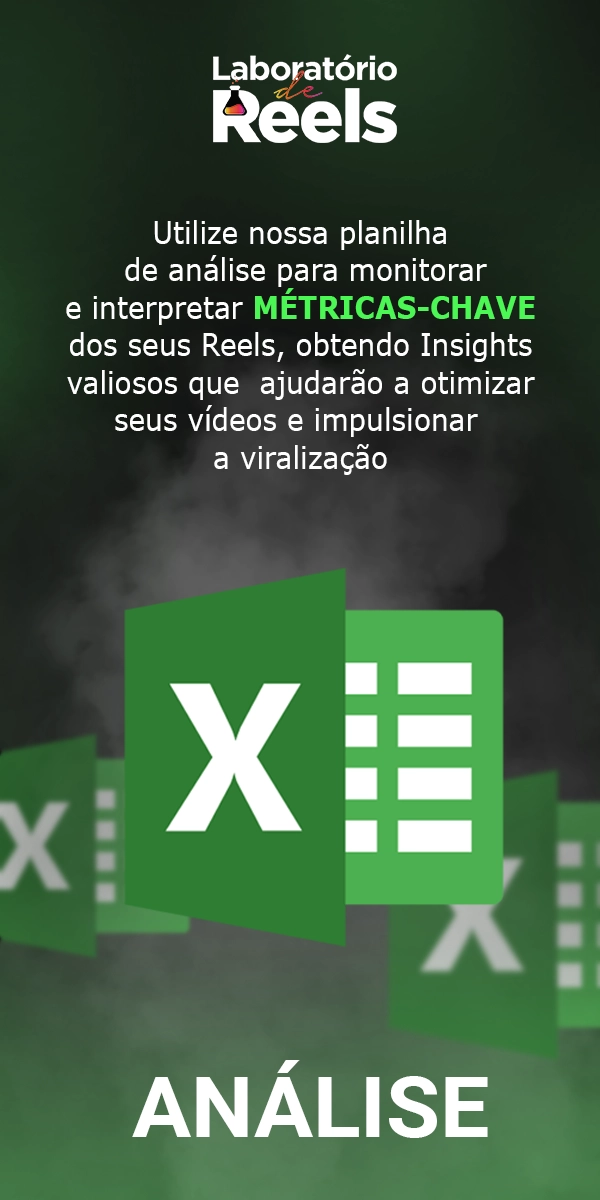 Utilize nossa planilha de análise para monitorar e interpretar métricas-chave dos seus Reels, obtendo insights valiosos que ajudarão a otimizar seus vídeos e impulsionar a viralização.