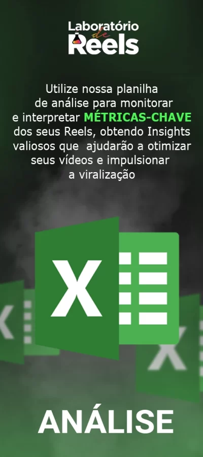 Utilize nossa planilha de análise para monitorar e interpretar métricas-chave dos seus Reels, obtendo insights valiosos que ajudarão a otimizar seus vídeos e impulsionar a viralização.